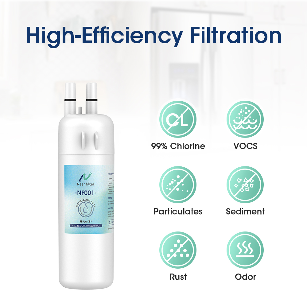NearFilter Compatible with Refrigerator Water Filter 1,EDR1RXD1,W10295370A 3Pack