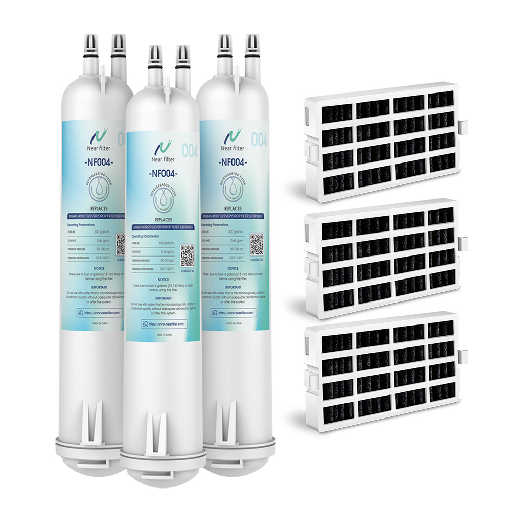 Nearfilter 3P Compatible EDR3RXD1,4396841,9083 Refrigerator Water Filter3 with 3P Air Filter