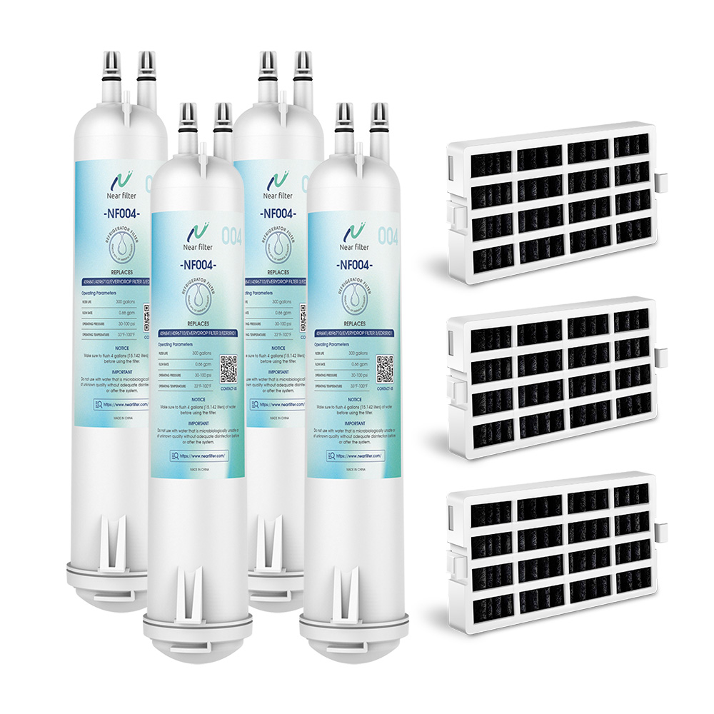 Nearfilter 4P Compatible EDR3RXD1,4396841,9083 Refrigerator Water Filter3 with 3P Air Filter